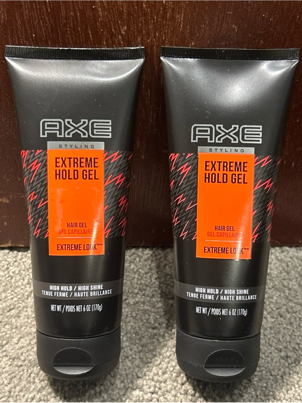 X2 AXE Styling Extreme Hold Hair Gel High Hold High Shine Extreme Look, 6oz